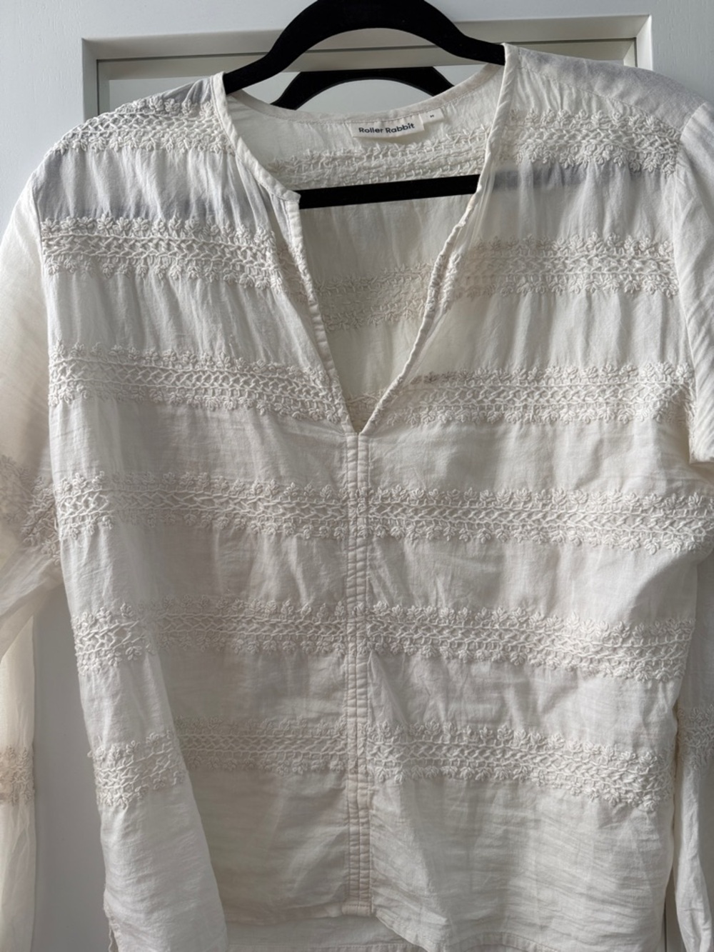 Roller Rabbit White Embroidered Cotton Top - Picture 3 of 4